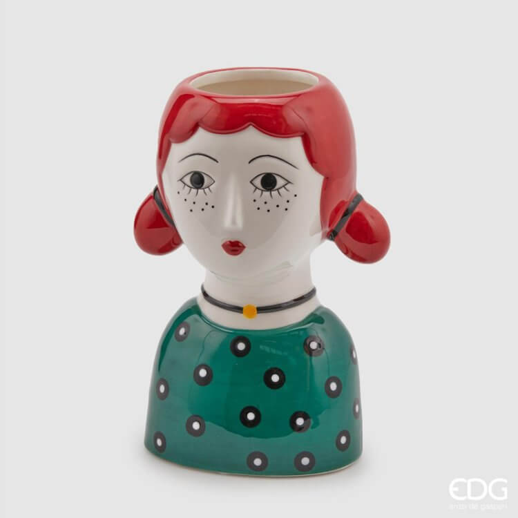 EDG | Vaso in ceramica faccia con codini | For[Me]One